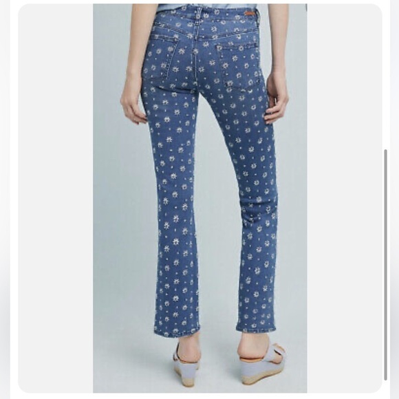 Anthropologie Pilcro Daisy Embroidery High Rise Crop Jeans - Picture 14 of 15